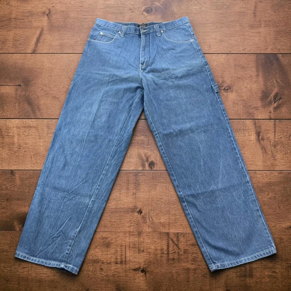 Vintage Iceberg Jeans History Blue Carpenter Pants Mens 36x32 Baggy Wide Leg